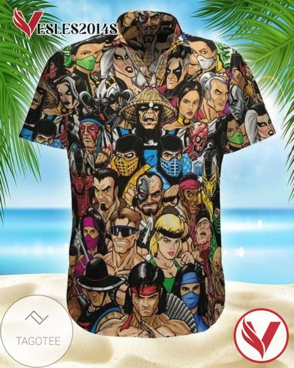 Mortal Kombat Game Print Short Sleeve Hawaiian Casual Shirt Vesles2014S