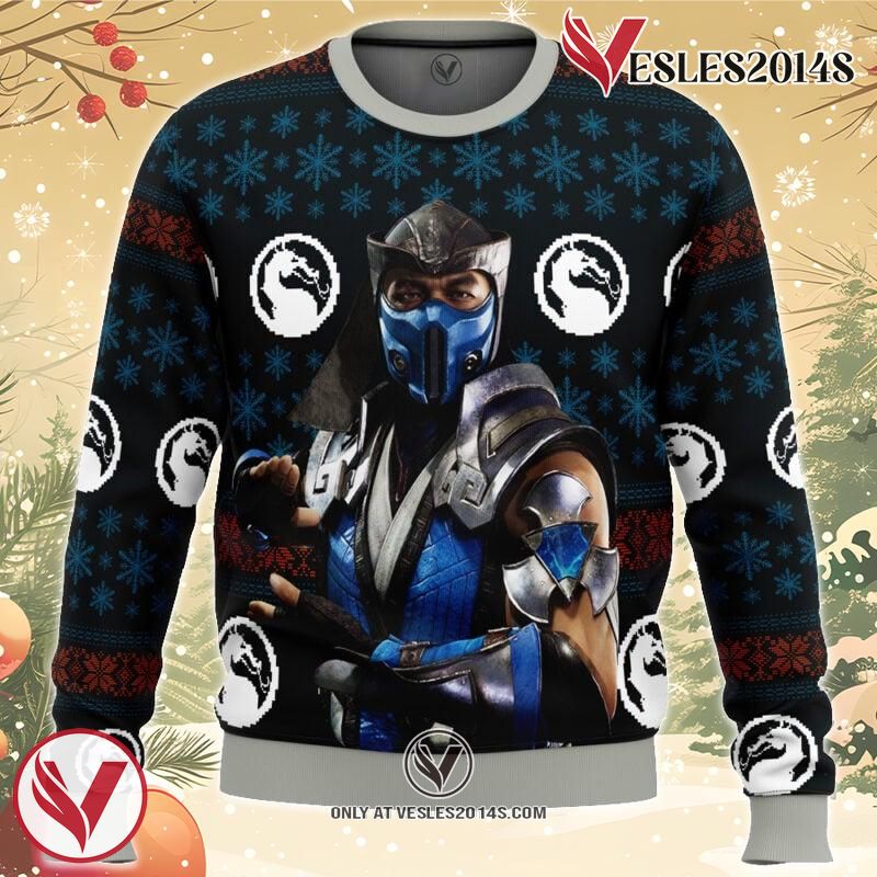 Mortal Kombat Sub Zero Ugly Christmas Sweater, Unique Christmas Gift For Fans - Vesles2014S