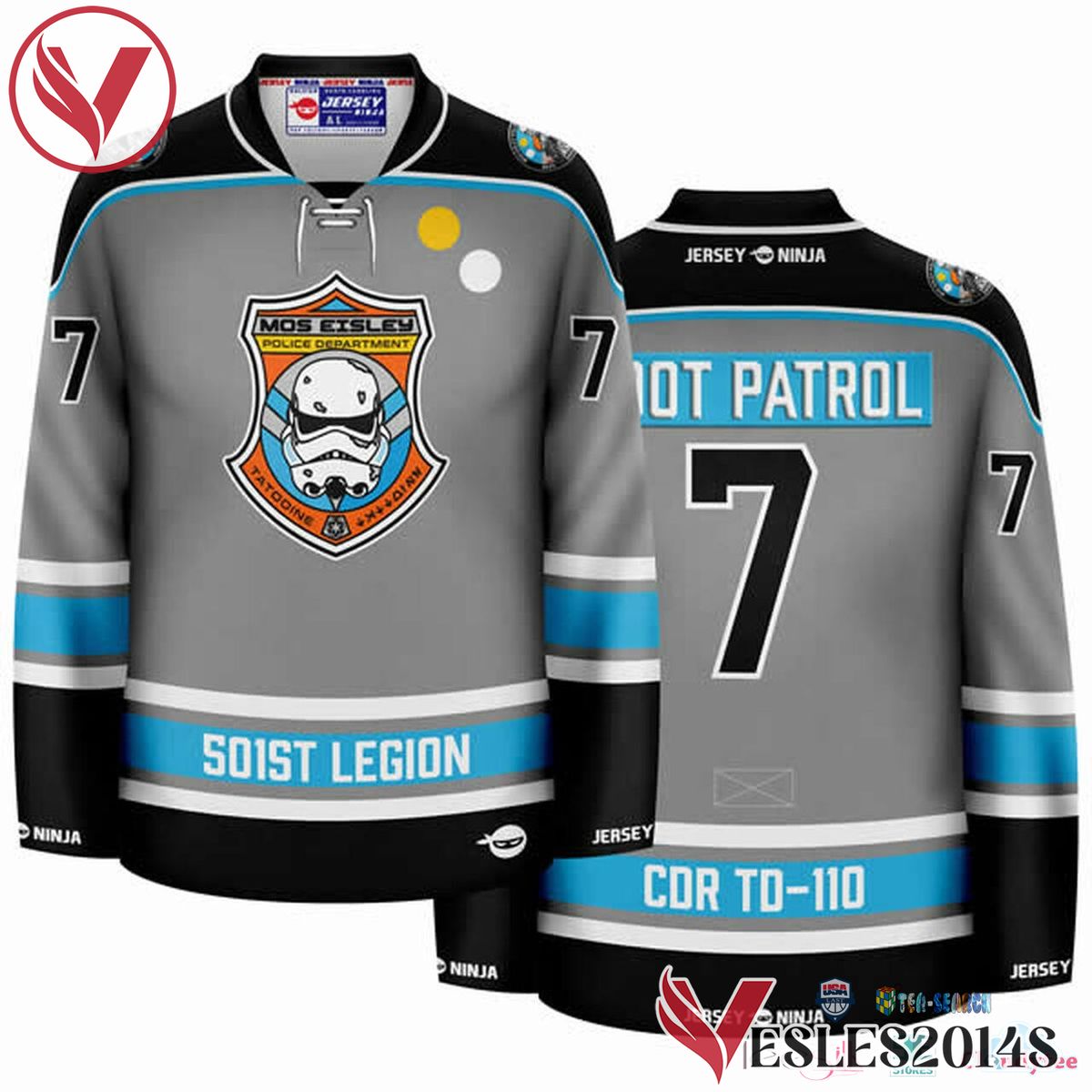 Mos Eisley Police Department Foot Patrol Personalized Hockey Jersey, Trending Gifts For Fans - Vesles2014s 1
