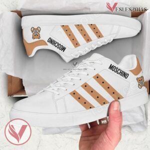 Moschino Logo Print Stan Smith Shoes, Unique Sneaker For Fans - Vesles2014s