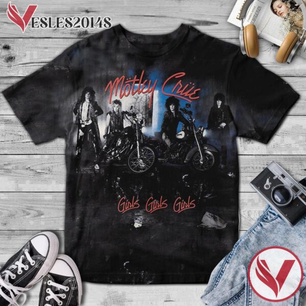 Motley Crue Girls, Girls, Girls Album Cover Shirt, Perfect Gifts For Music Lovers - Vesles2014S