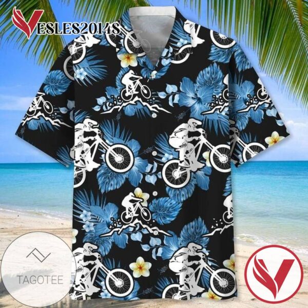Moto Racing Print Short Sleeve Hawaiian Casual Shirt Vesles2014S 1