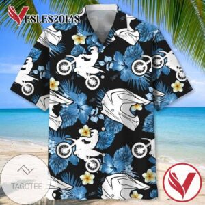 Motor Racing Tropical Print Short Sleeve Hawaiian Casual Shirt Vesles2014S 1