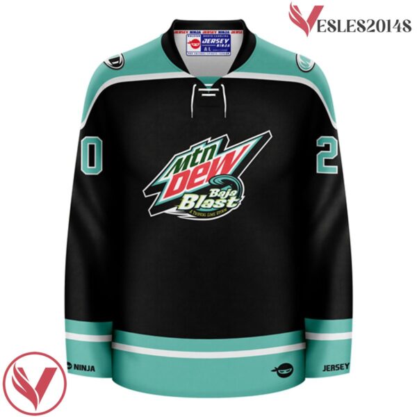Mountain Dew Baja Blast Black Hockey Jersey - Vesles2014S 2