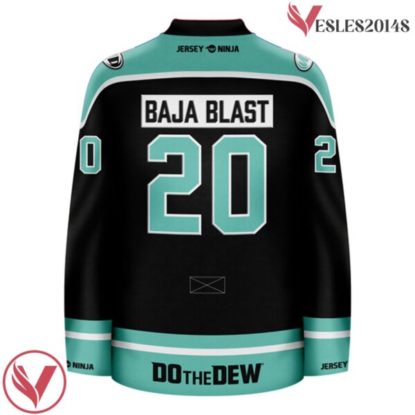 Mountain Dew Baja Blast Black Hockey Jersey - Vesles2014S 3