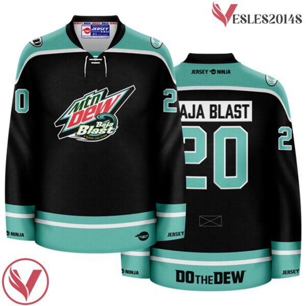 Mountain Dew Baja Blast Black Hockey Jersey - Vesles2014S