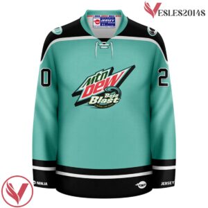 Mountain Dew Baja Blast Teal Hockey Jersey - Vesles2014S 2