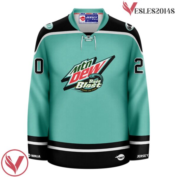 Mountain Dew Baja Blast Teal Hockey Jersey - Vesles2014S 2