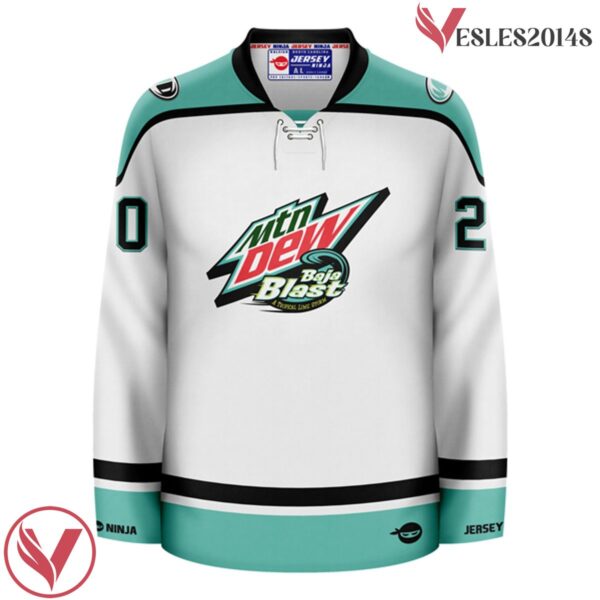 Mountain Dew Baja Blast White Hockey Jersey - Vesles2014S 2