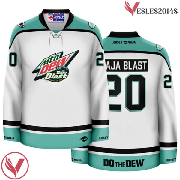 Mountain Dew Baja Blast White Hockey Jersey - Vesles2014S