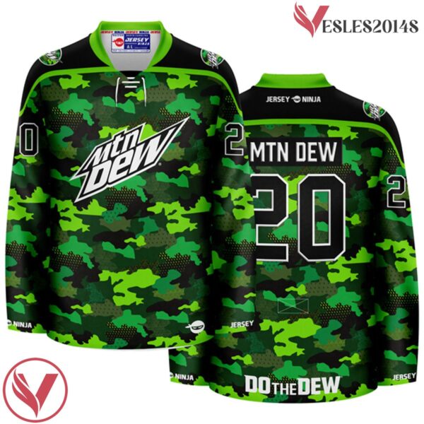 Mountain Dew Charged Camo Hockey Jersey - Vesles2014S