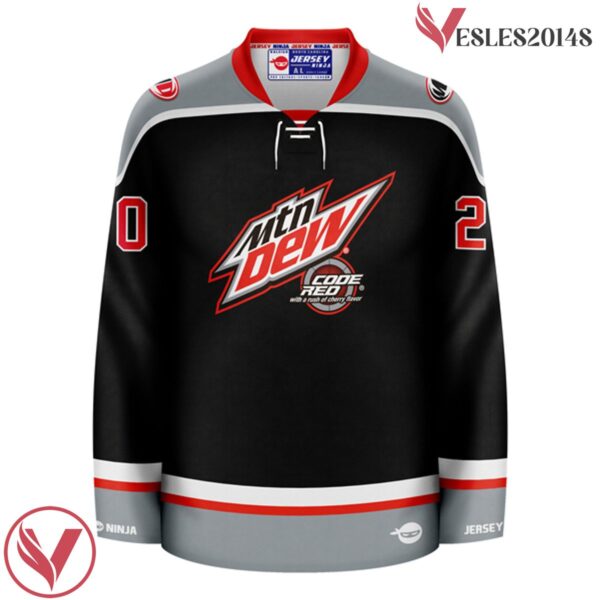 Mountain Dew Code Red Black Hockey Jersey - Vesles2014S 2