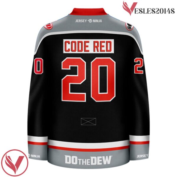 Mountain Dew Code Red Black Hockey Jersey - Vesles2014S 3