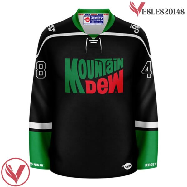 Mountain Dew Heritage Logo Blackout Hockey Jersey - Vesles2014S 2