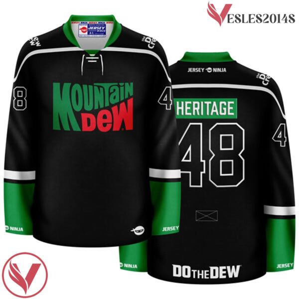 Mountain Dew Heritage Logo Blackout Hockey Jersey - Vesles2014S