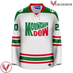 Mountain Dew Heritage Logo White Hockey Jersey - Vesles2014S 2
