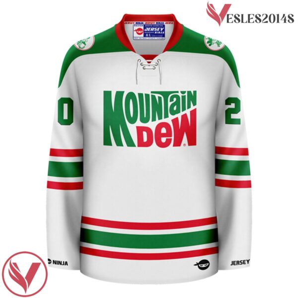 Mountain Dew Heritage Logo White Hockey Jersey - Vesles2014S 2