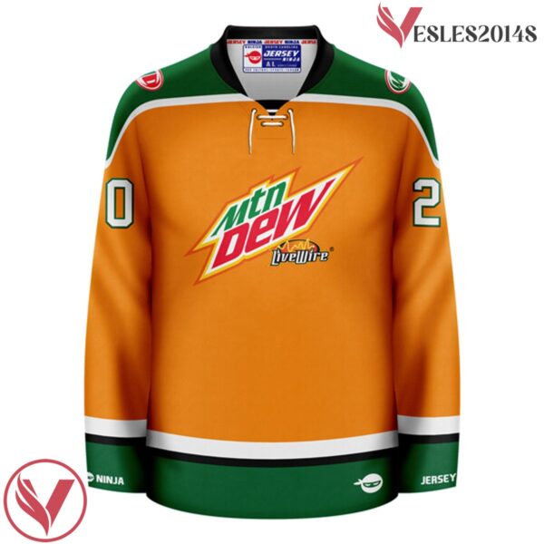 Mountain Dew Live Wire Orange Hockey Jersey - Vesles2014S 2