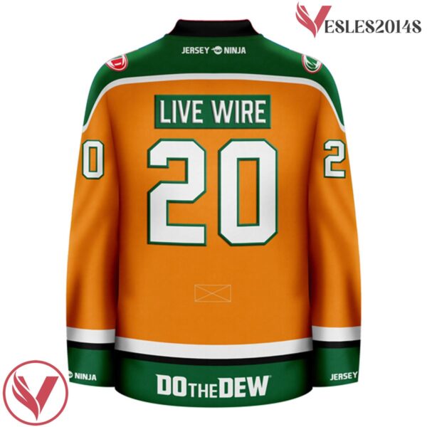 Mountain Dew Live Wire Orange Hockey Jersey - Vesles2014S 3