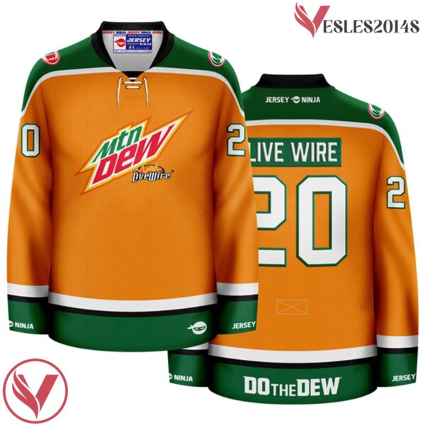 Mountain Dew Live Wire Orange Hockey Jersey - Vesles2014S