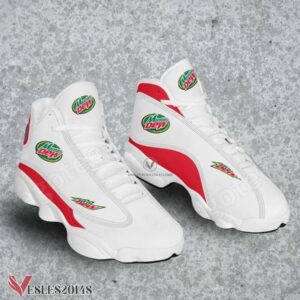 Mountain Dew Logo Air Jordan 13 Shoes, Best Sneaker Gifts For Fans - Vesles2014s