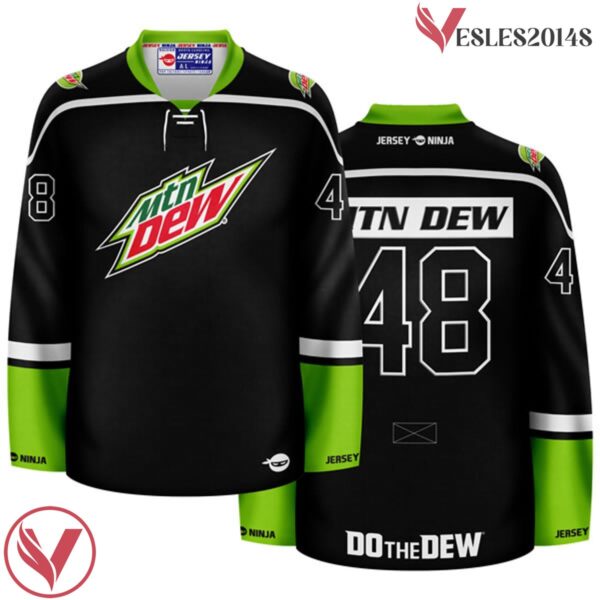 Mountain Dew Original Flavor Blackout Hockey Jersey - Vesles2014S