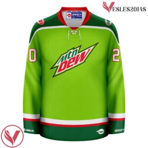 Mountain Dew Original Flavor Green Hockey Jersey - Vesles2014S 2