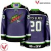 Mountain Dew Pitch Black Purple Hockey Jersey - Vesles2014S