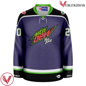 Mountain Dew Pitch Black Purple Hockey Jersey - Vesles2014S 2