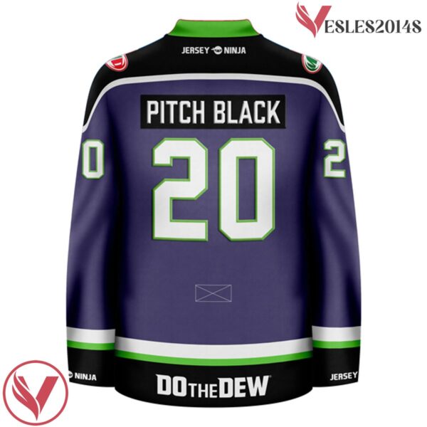 Mountain Dew Pitch Black Purple Hockey Jersey - Vesles2014S 3