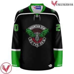 Mountain Dew Throttle Up Black Hockey Jersey - Vesles2014S 2