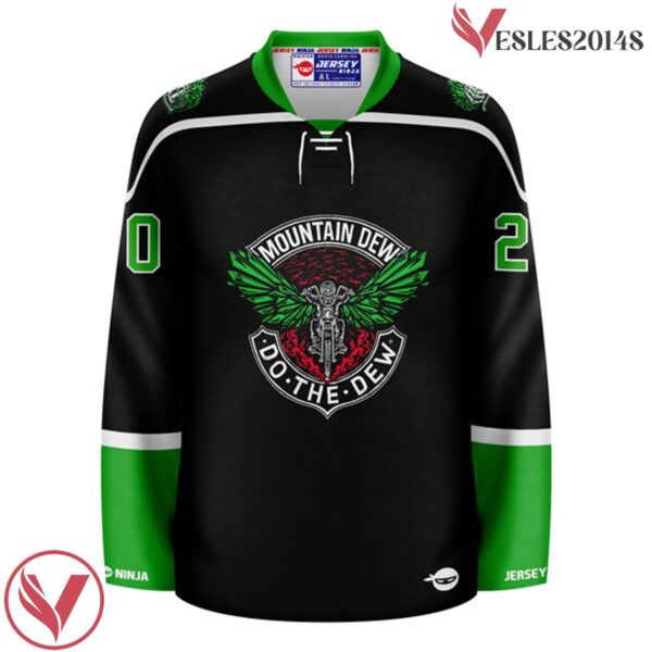 Mountain Dew Throttle Up Black Hockey Jersey - Vesles2014S 2