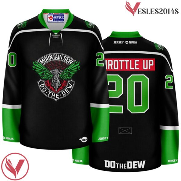Mountain Dew Throttle Up Black Hockey Jersey - Vesles2014S