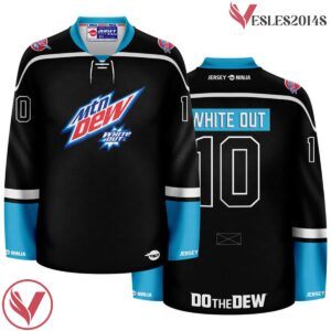 Mountain Dew White Out Blackout Hockey Jersey - Vesles2014S