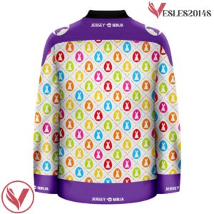 Multi Color Easter Dotted Rabbits Ugly Sweater Pattern Jersey - Vesles2014S 3