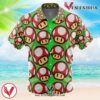 Mushroom Mario Bros Hawaiian Button Up Shirt, Perfect Gifts For Anime Lovers - Vesles2014S