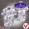 Mv Agusta Purple Tropical Floral White Hawaiian Shirt, Unique Gifts For Friends - Vesles2014S 1