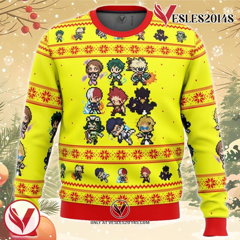 My Hero Academia Boku No Students Ugly Christmas Sweater, Unique Christmas Gift For Fans - Vesles2014S