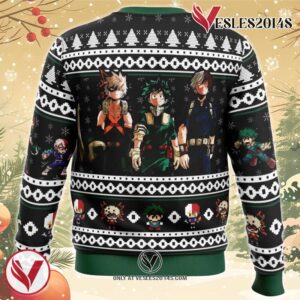 My Hero Academia Top 3 Ugly Christmas Sweater, Unique Christmas Gift For Fans - Vesles2014S 1
