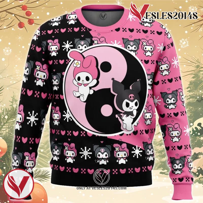 My Melody Sanrio Ugly Christmas Sweater, Unique Christmas Gift For Fans - Vesles2014S
