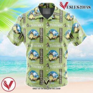 My Neighbor Totoro Studio Ghibli Hawaiian Button Up Shirt, Perfect Gifts For Anime Lovers - Vesles2014S