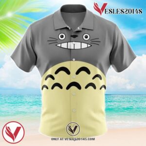 My Neighbor Totoro Studio Ghibli Hawaiian Button Up Shirt, Perfect Gifts For Anime Lovers - Vesles2014S eaB