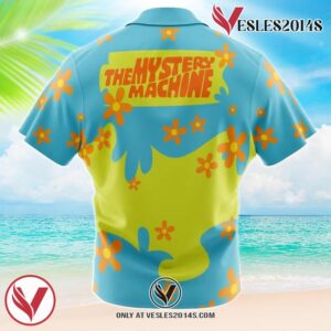 Mystery Machine Pattern Scooby Doo Hawaiian Button Up Shirt, Perfect Gifts For Anime Lovers - Vesles2014S 1