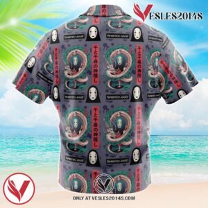 Mythical Spirited Away Studio Ghibli Hawaiian Button Up Shirt, Perfect Gifts For Anime Lovers - Vesles2014S 1