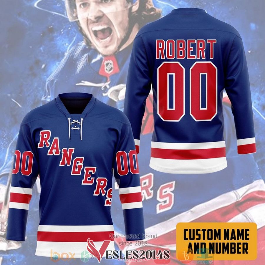 N.Y.R Artemi Panarin Blue Home Premier Breakaway Player Custom Name and Number Hockey Jersey Shirt, Trending Gifts For Fans - Vesles2014s 2
