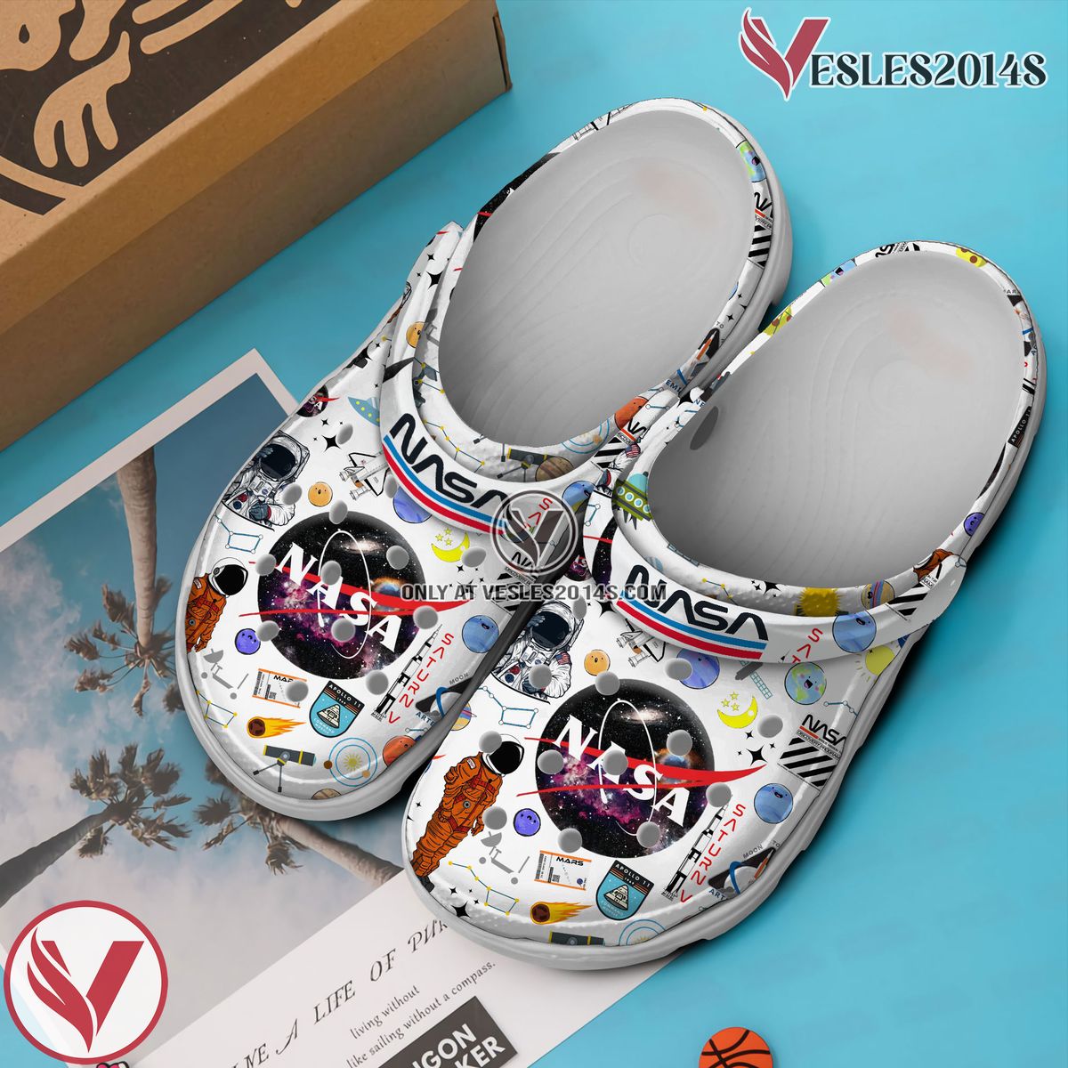 NASA Crocs Crocband Clogs Shoes Comfortable For Men Women and Kids Style 1, Unique Gift From Vesles2014S 2