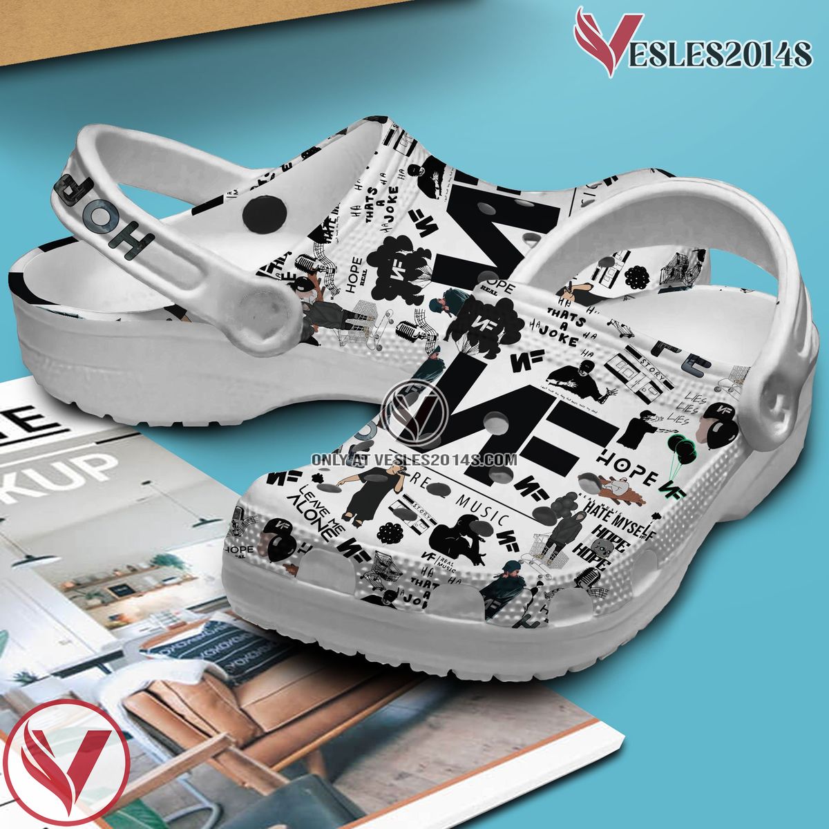 NF Leave Me Alone Music Crocs Crocband Clogs Shoes, Unique Gifts For Fans Style 1 - Vesles2014S 2