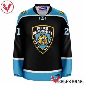 NYPD Shield Black Finest Customize Hockey Jersey, Trending Gifts For Fans - Vesles2014s 2