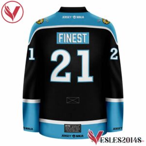NYPD Shield Black Finest Customize Hockey Jersey, Trending Gifts For Fans - Vesles2014s 3