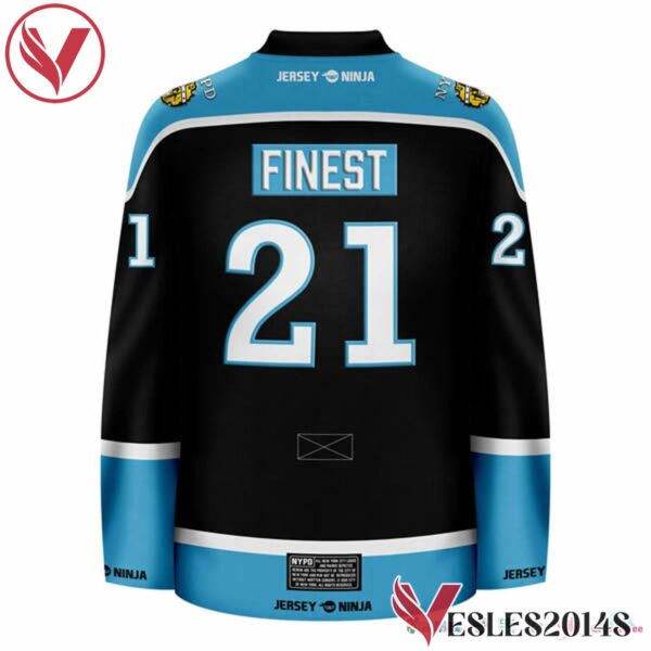 NYPD Shield Black Finest Customize Hockey Jersey, Trending Gifts For Fans - Vesles2014s 3